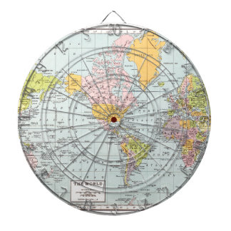 Vintage Weltkarte Dartscheibe