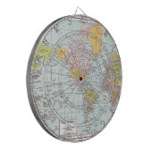 Vintage Weltkarte Dartscheibe (Vorderseite Links)