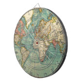 Vintage Weltkarte Dartscheibe (Vorderseite rechts)