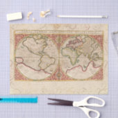 Vintage Weltkarte - Dekoute Seidenpapier (Handwerk)