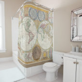 Vintage Weltkarte Duschvorhang (Beispiel)