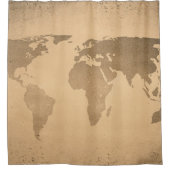 Vintage Weltkarte Duschvorhang (Vorderseite)