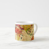 Vintage Weltkarte Espressotasse (Vorderseite Rechts)
