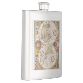 Vintage Weltkarte Flachmann (Rechts)