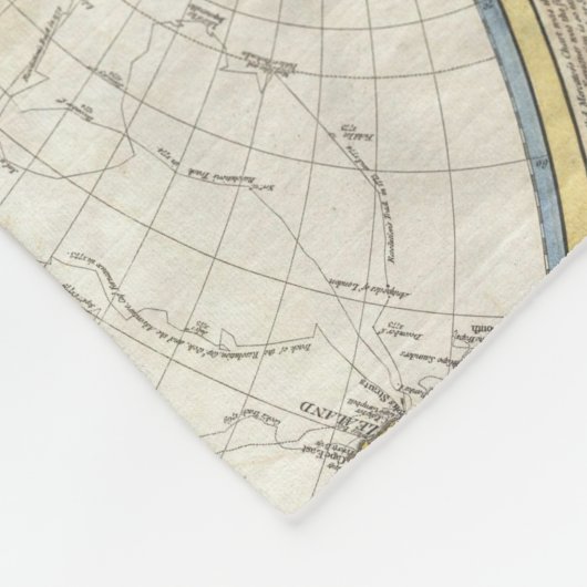 Vintage WELTKARTE Fleecedecke (Ecke)