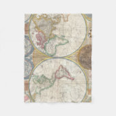 Vintage WELTKARTE Fleecedecke (Vorderseite)