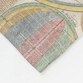 Vintage Weltkarte Fleecedecke (Ecke)