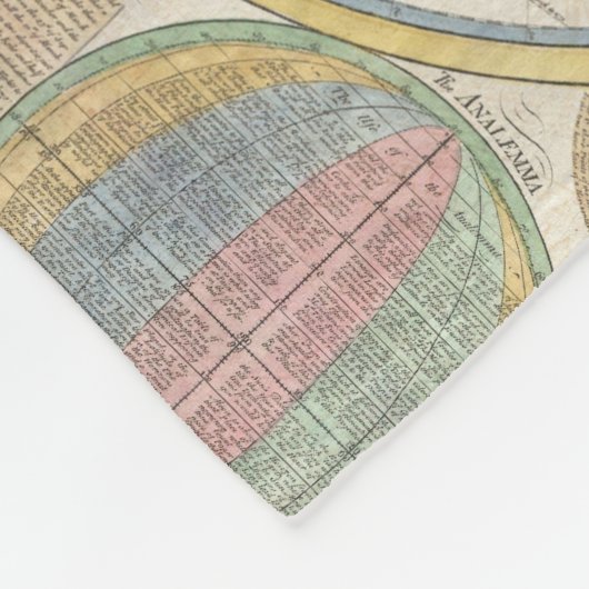 Vintage Weltkarte Fleecedecke (Ecke)