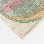 Vintage Weltkarte Fleecedecke (Ecke)