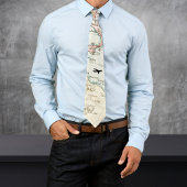 Vintage Weltkarte, Flugzeug, Cool Krawatte