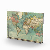 Vintage Weltkarte Fotoblock (Rechts)