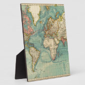 Vintage Weltkarte Fotoplatte (Seite)