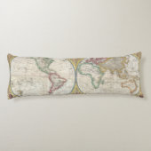 Vintage Weltkarte für Reisende Seitenschläferkissen (Rückseite)