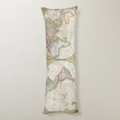 Vintage Weltkarte für Reisende Seitenschläferkissen (Rückseite (Vertikal))