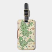 Vintage Weltkarte Gepäckanhänger (Vorderseite vertikal)