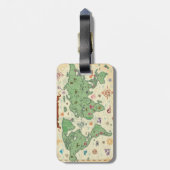 Vintage Weltkarte Gepäckanhänger (Rückseite vertikal)