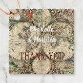 Vintage Weltkarte Geschenkanhänger (Vorderseite)