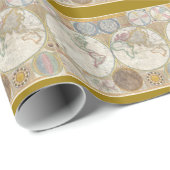 Vintage Weltkarte Geschenkpapier (Rolleneckpunkt)