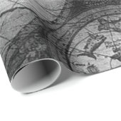 Vintage Weltkarte Geschenkpapier (Rolleneckpunkt)