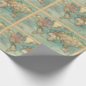 Vintage Weltkarte Geschenkpapier (Ecke)