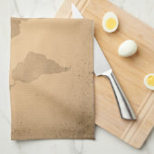 Vintage Weltkarte Geschirrtuch (Viertel Falte)