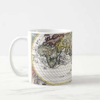 Vintage Weltkarte Globus Skizze Tasse