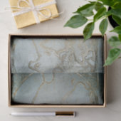 Vintage Weltkarte Gold Grau Blau Seidenpapier (Geschenk)