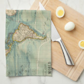 Vintage Weltkarte Handtuch (Viertel Falte)