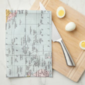 Vintage Weltkarte Handtuch (Viertel Falte)