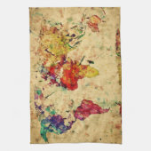 Vintage Weltkarte Handtuch (Vertikal)