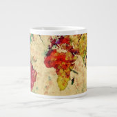 Vintage Weltkarte Jumbo-Tasse (Vorderseite)