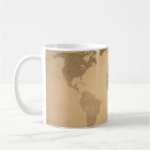 Vintage Weltkarte Kaffeetasse (Links)