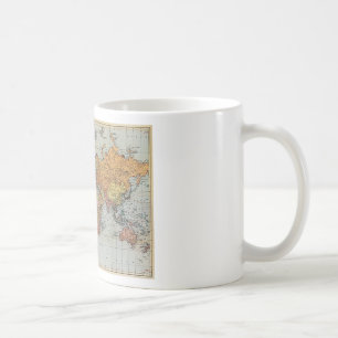 Vintage Weltkarte Kaffeetasse