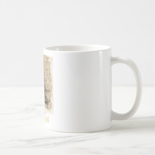 Vintage Weltkarte Kaffeetasse (Rechts)