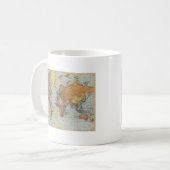 Vintage Weltkarte Kaffeetasse (Vorderseite Links)