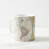 Vintage WELTKARTE Kaffeetasse (Vorderseite Links)
