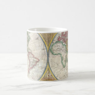 Vintage WELTKARTE Kaffeetasse