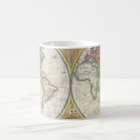 Vintage WELTKARTE Kaffeetasse (Mittel)