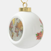 Vintage Weltkarte Keramik Kugel-Ornament (Rechts)