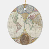 Vintage WELTKARTE Keramikornament (Links)