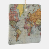 Vintage Weltkarte Keramikornament (Rechts)