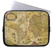 Vintage Weltkarte Laptopschutzhülle (Vorderseite)