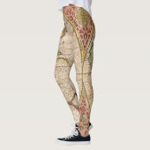 Vintage Weltkarte Leggings (Links)