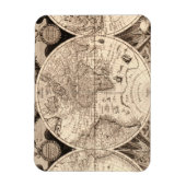 Vintage Weltkarte Magnet (Vertikal)