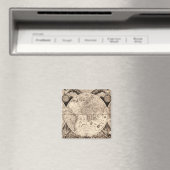 Vintage Weltkarte Magnet (In Situ (Geschirrspüler))