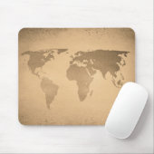 Vintage Weltkarte Mousepad (Mit Mouse)