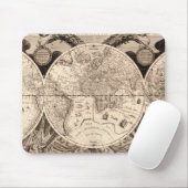 Vintage Weltkarte Mousepad (Mit Mouse)