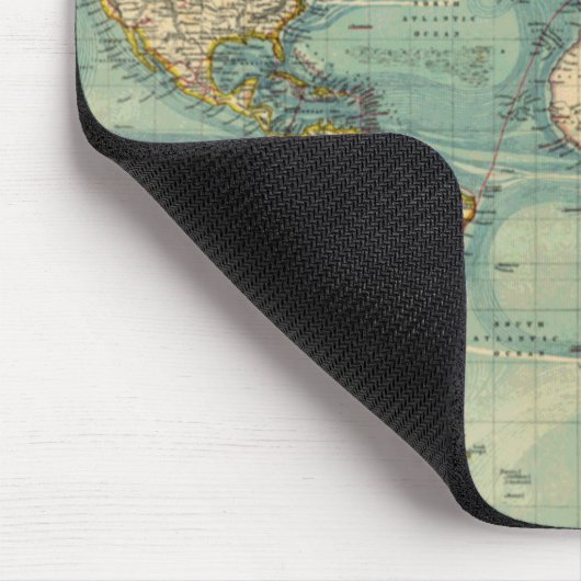 Vintage Weltkarte Mousepad (Ecke)