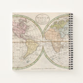 Vintage Weltkarte Notizblock (Rückseite)