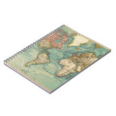 Vintage Weltkarte Notizblock (Linke Seite)